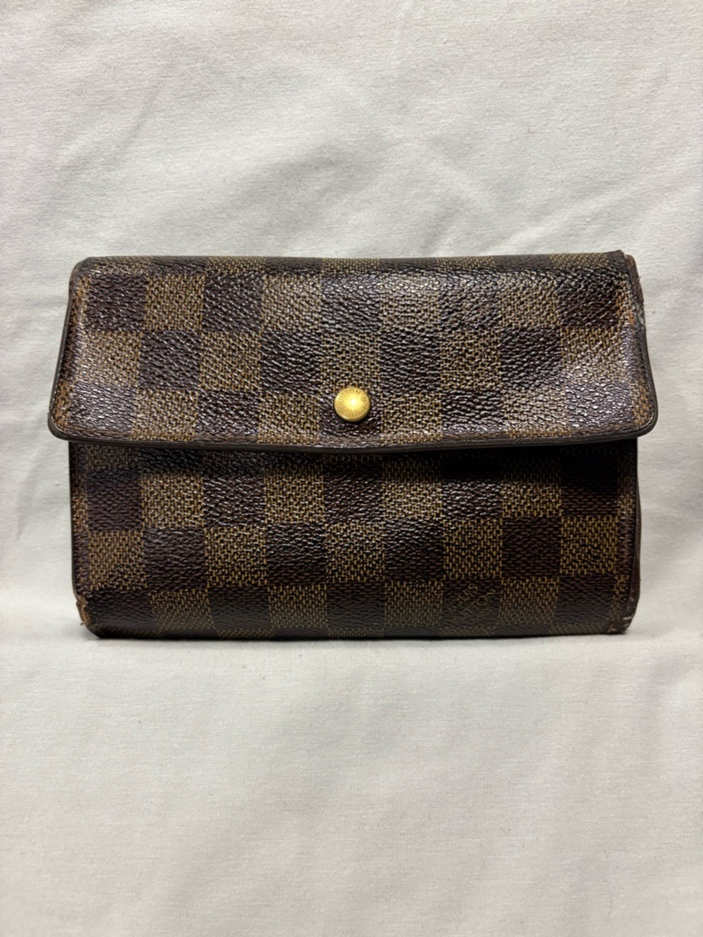 Louis Vuitton Damier Ebene Porte-Trésor Étui Papier Wallet